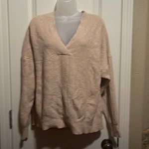 Beige/cream V Neck sweater size XL